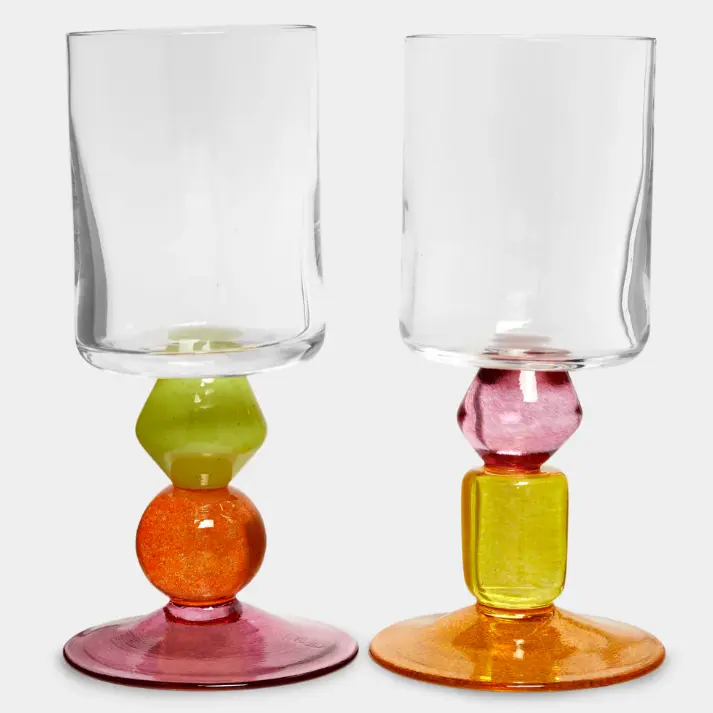 ABASK 手工吹制红酒杯*2