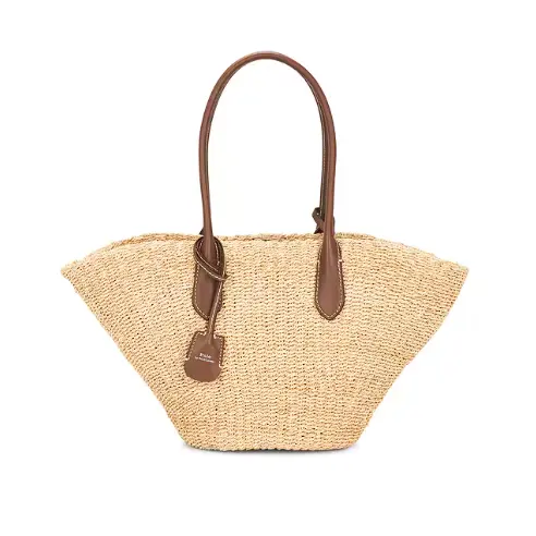 含税直邮 POLO RALPH LAUREN 拉夫劳伦编织手提包