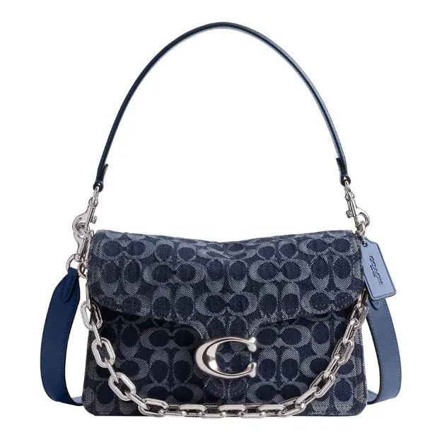 限时好价！COACH 蔻驰 Chain Tabby 丹宁斜挎包