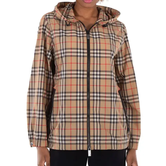 Burberry 巴宝莉 vintage 格纹拉链夹克