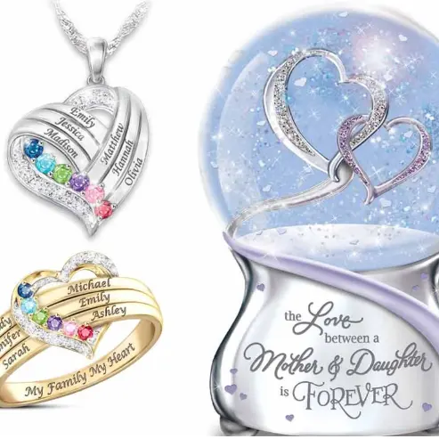 Bradford Exchange：母亲节送礼指南！爱之玫瑰钻石吊坠项链$89