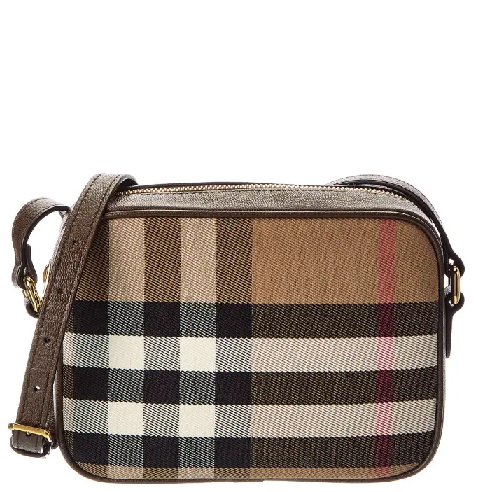 Burberry 小号格纹相机包