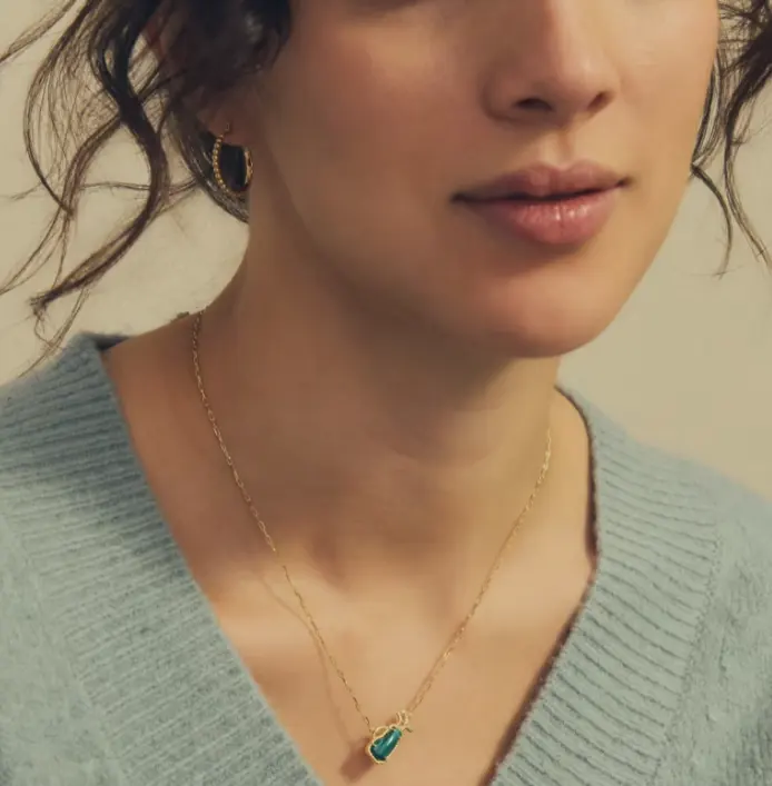 Kendra Scott 高尔夫金短款吊坠项链