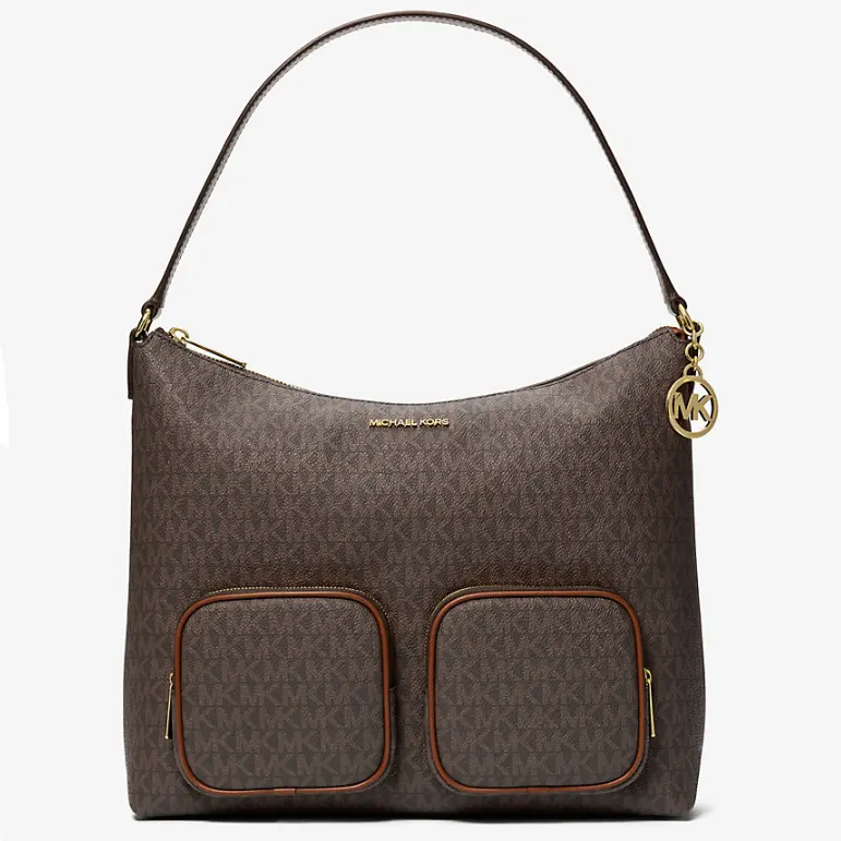 额外9折！Michael Kors Merritt 大号老花单肩包