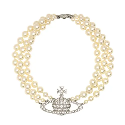 Jennie 同款！Vivienne Westwood 西太后 三层珍珠土星项链