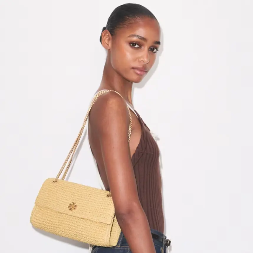 Tory Burch 汤丽柏琦 Kira 编织款 转锁斜挎包
