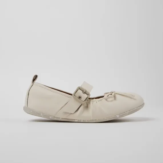 Camper Wabi 白色芭蕾舞平底鞋