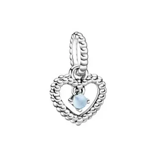 Pandora 银色爱心吊坠