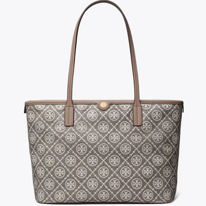 Tory Burch 汤丽柏琦 小号老花涂层托特包