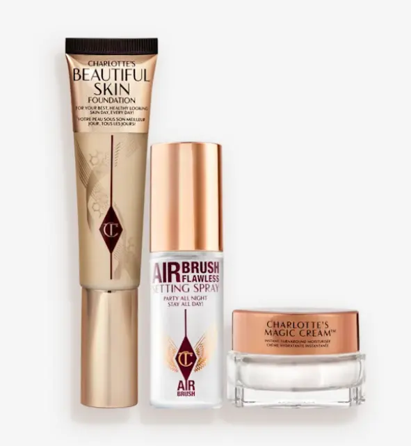 Charlotte Tilbury 无瑕定妆喷雾+神奇面霜+粉底液3件套