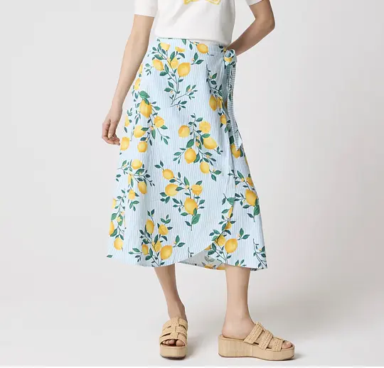 J.CREW 柠檬印花半裙