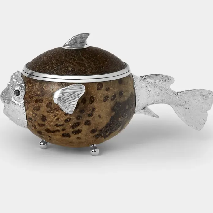 Objet Luxe 河豚镀银装饰盒