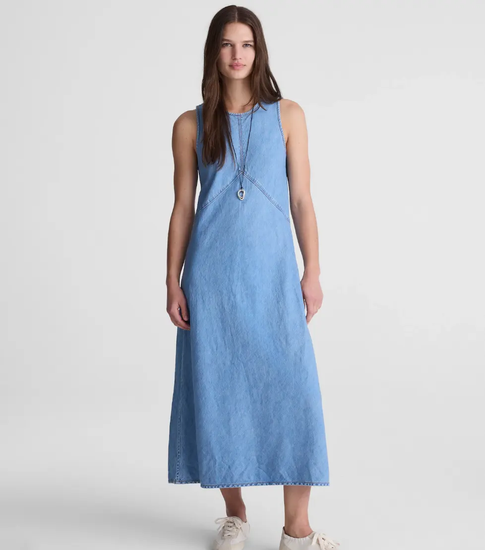 Madewell 无袖牛仔连衣长裙