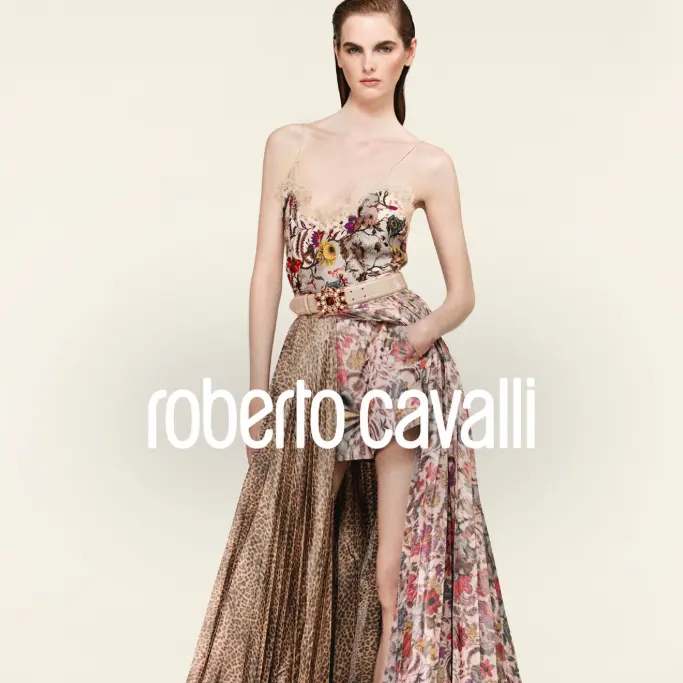 Roberto Cavalli：标志性印花美裙专场上新！绿野仙踪蕾丝长裙$2395