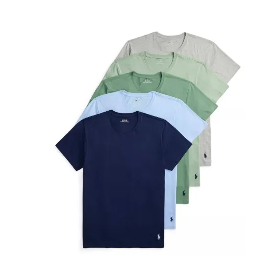 低至$11/件！Polo Ralph Lauren 拉夫劳伦打底T恤 5件装