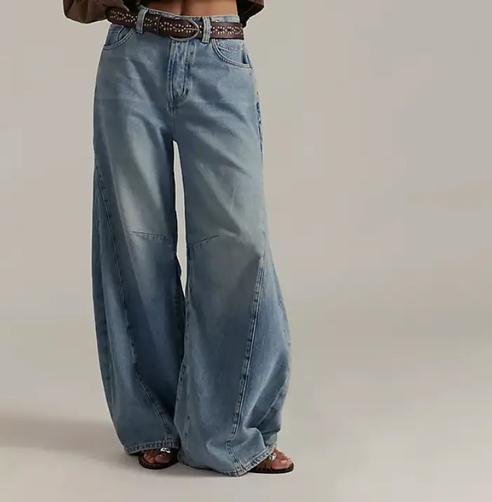 Free People 阔腿牛仔裤