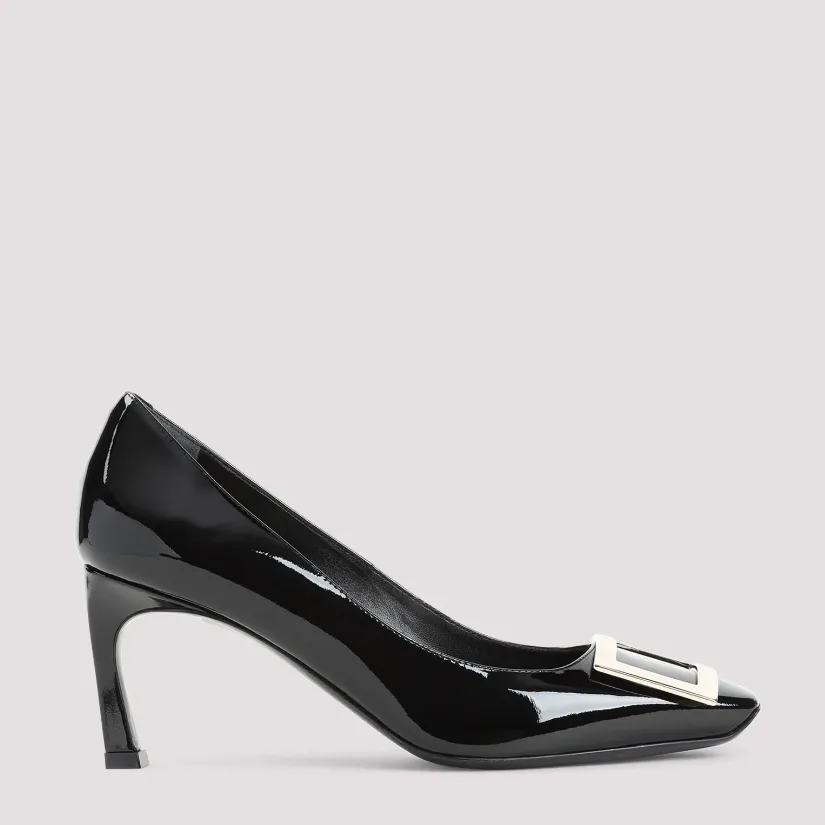 ROGER VIVIER Belle 黑色方扣高跟鞋