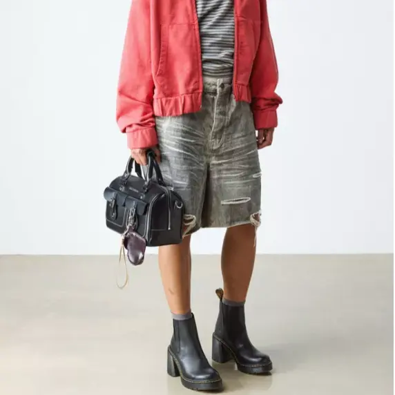 Dr Martens Spence 黑色皮革高跟切尔西靴