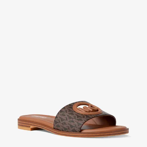 Michael Kors 镂空Logo老花凉鞋