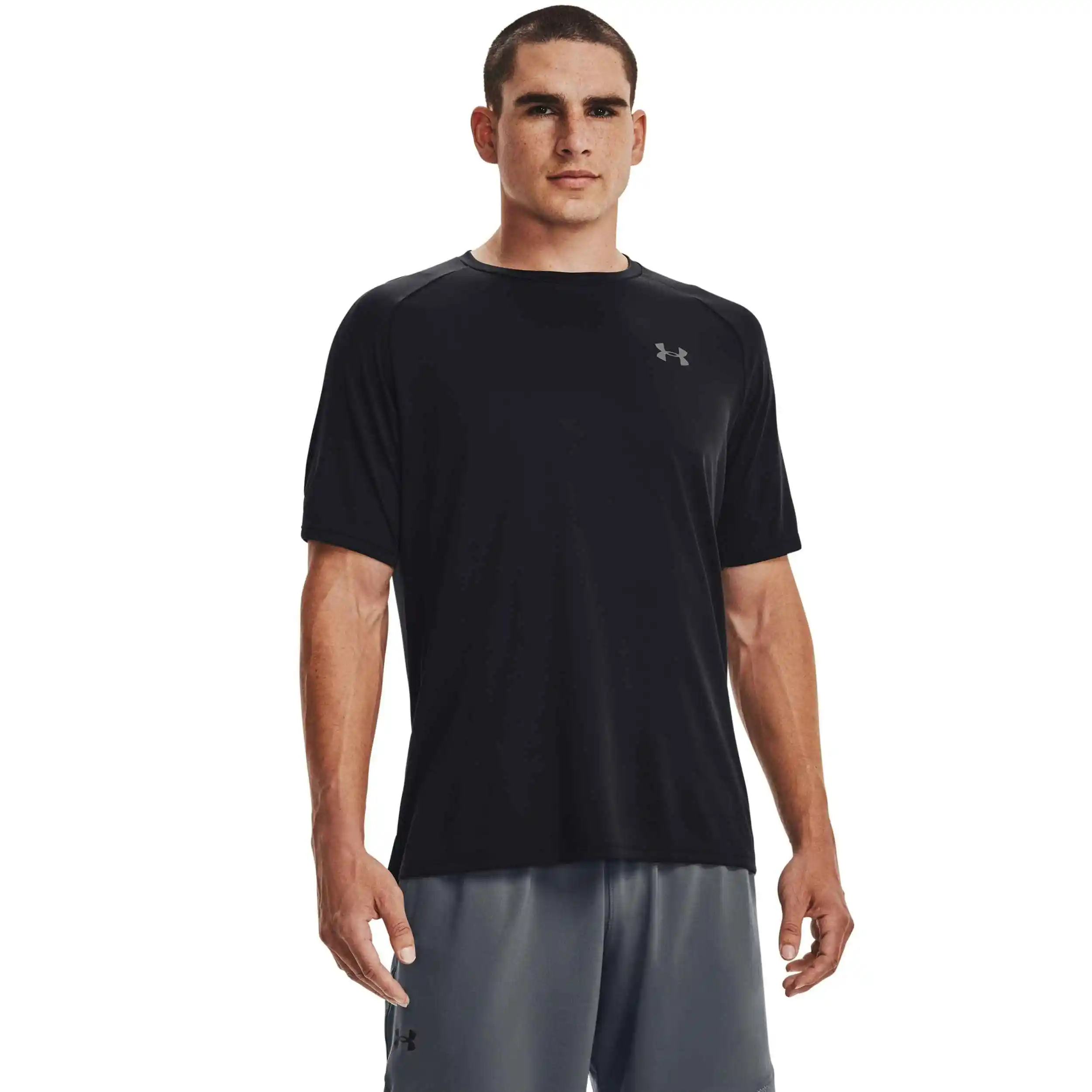 Under Armour 安德玛 Tech 2.0 男士短袖 T 恤 黑色 (001)/石墨色 M