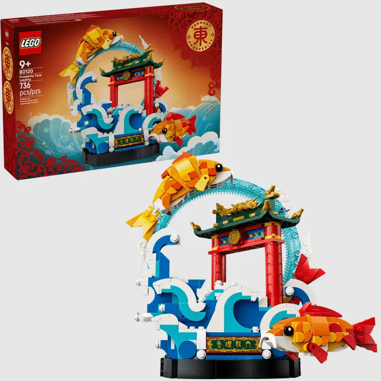 预告！Lego 东方系列 80120 鲤鱼跃龙门