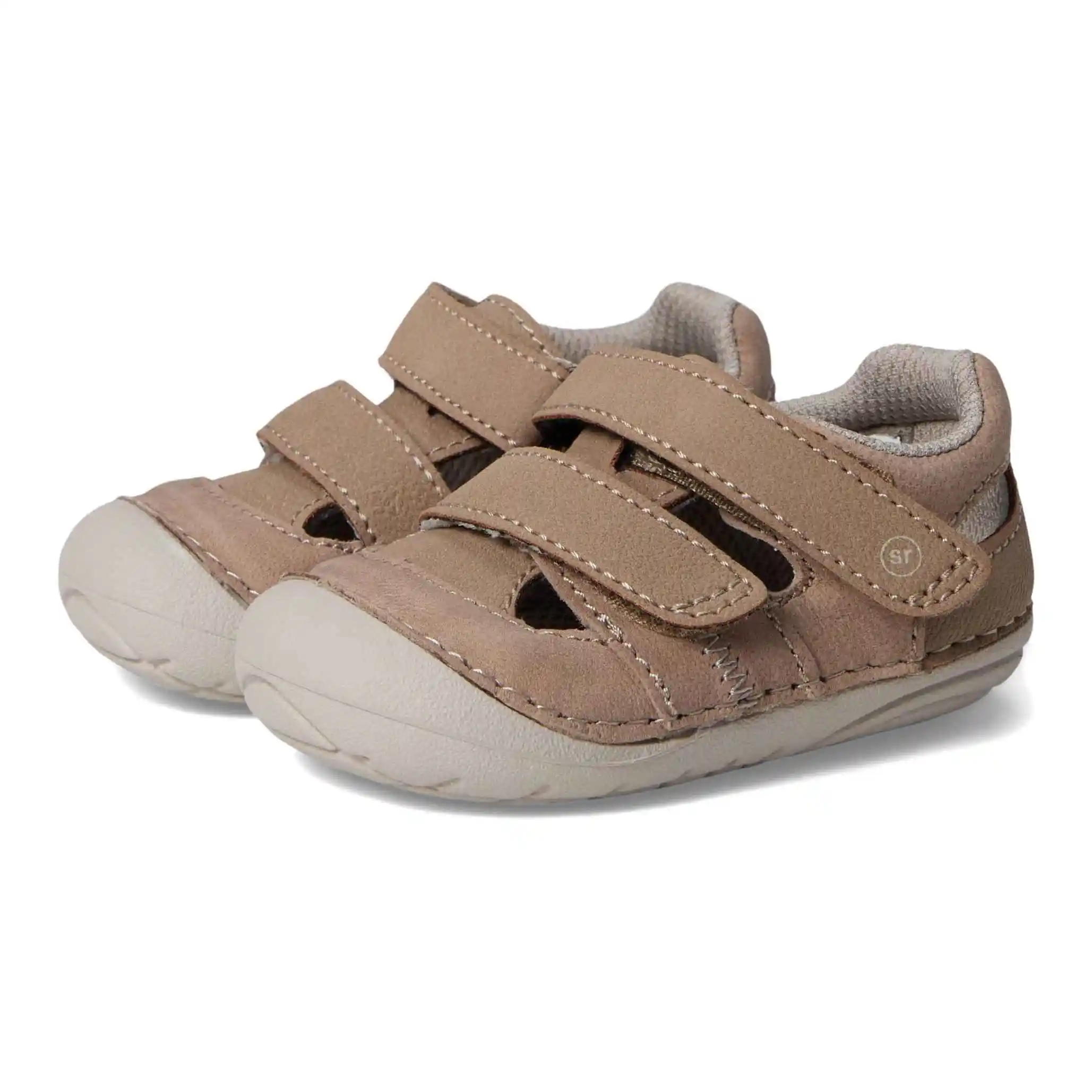 Stride Rite 婴儿皮质凉鞋 灰褐色 6 Infant US