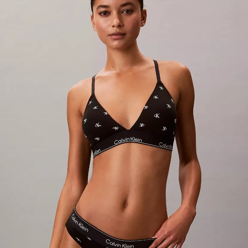 Calvin Klein 徽标印花三角杯内衣