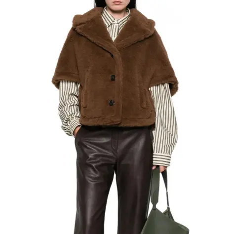 反季降价！Max Mara CORVINO 4 棕色泰迪短外套