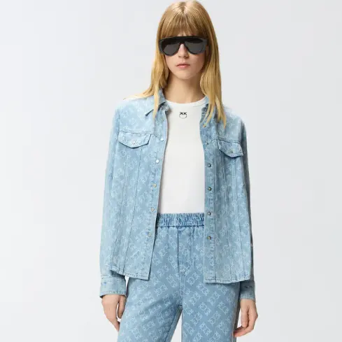 Pinko Logo 牛仔衬衫