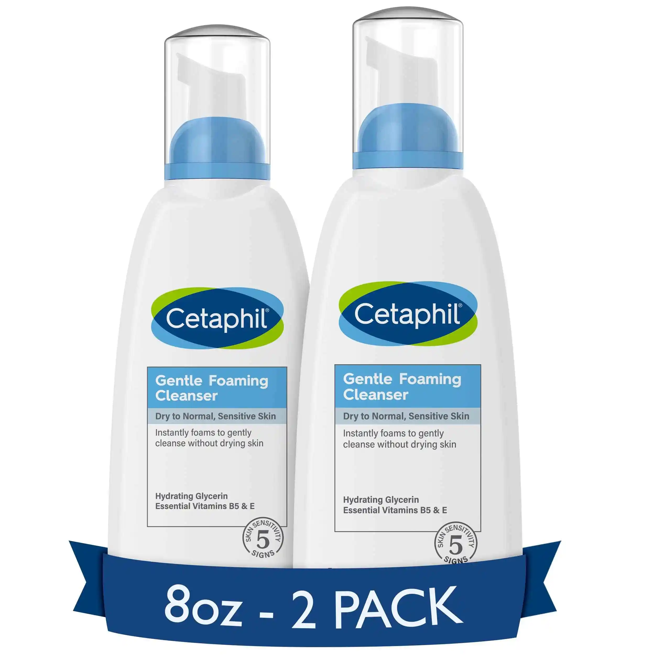 Cetaphil 丝塔芙 无油温和泡沫洗面奶 含维生素B5E  236ml*2瓶