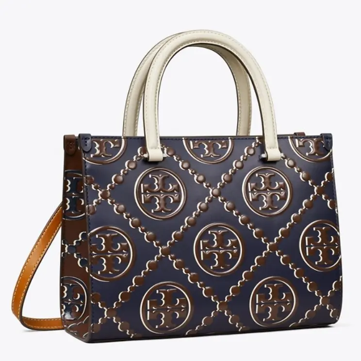 库存紧！Tory Burch 汤丽柏琦 手提压花托特包