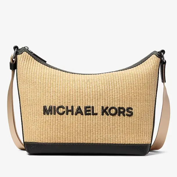 2件额外8折！Michael Kors Coope 中号草编斜挎包