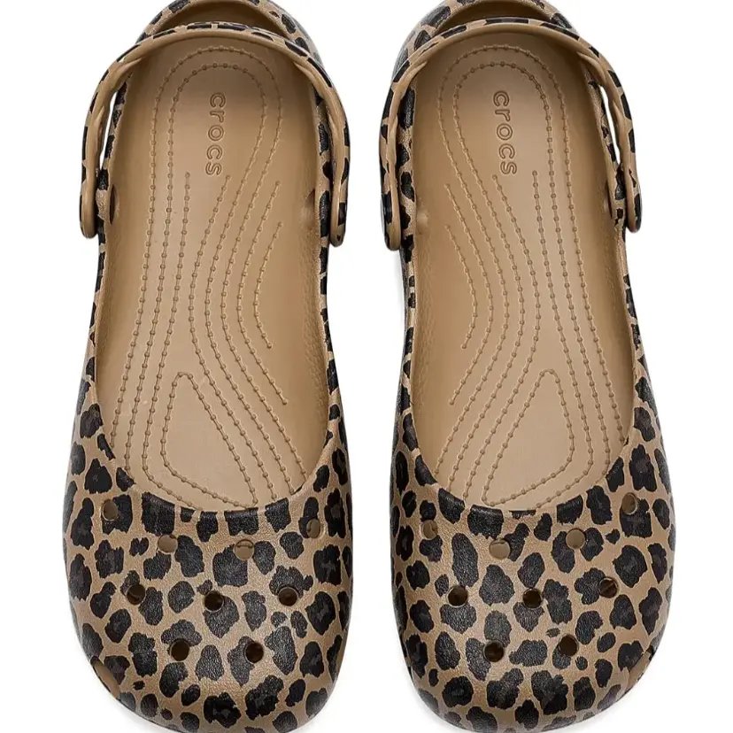黑色/石英粉/豹纹！Crocs 卡骆驰古典芭蕾洞洞鞋