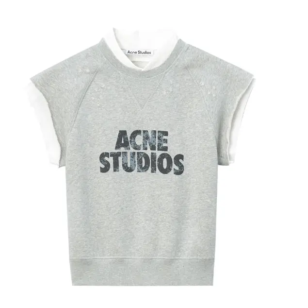 Acne Studios 磨损字母印花上衣