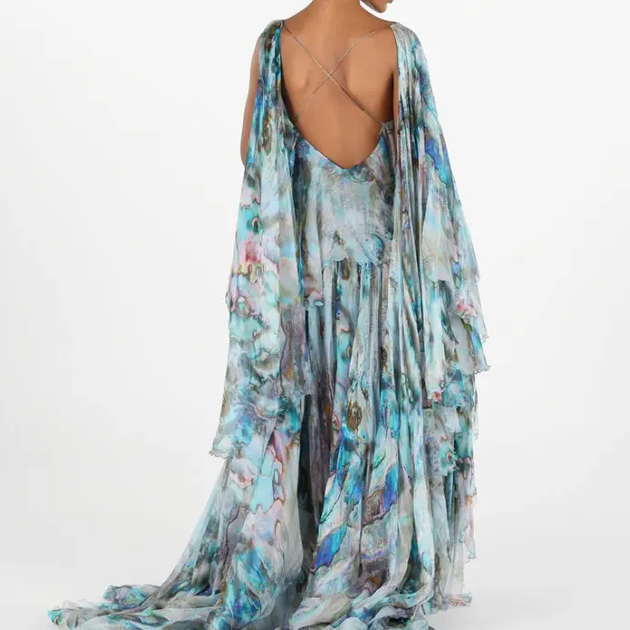 Roberto Cavalli 美人鱼印花长裙