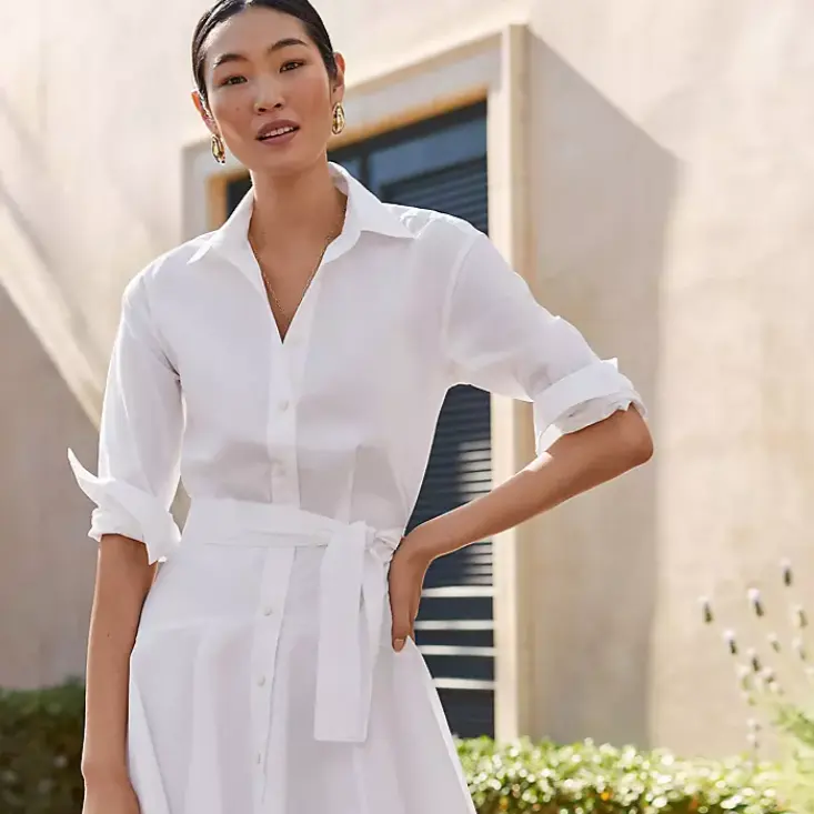 Ann Taylor：职场衣橱折扣区超低价！刺绣领衬衫$24、半高领针织T恤$21