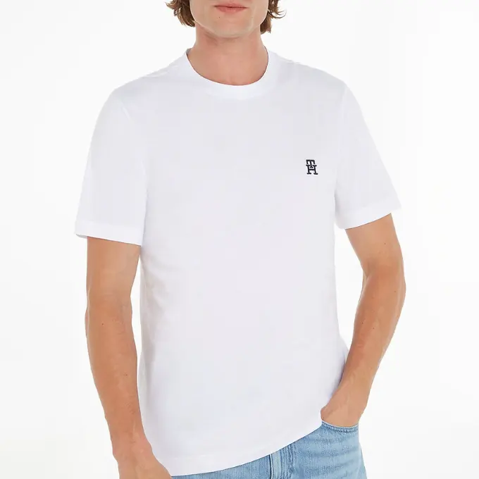 TOMMY HILFIGER 纯棉圆领印花Logo T恤