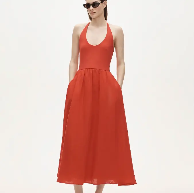 J.CREW 大红色连衣裙
