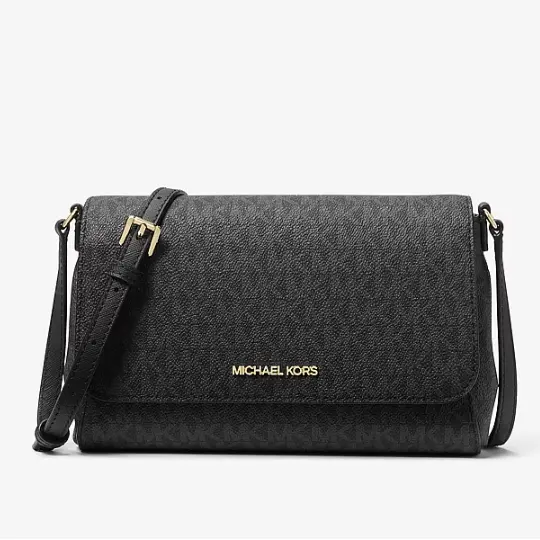 Michael Kors 中号黑色老花斜挎包