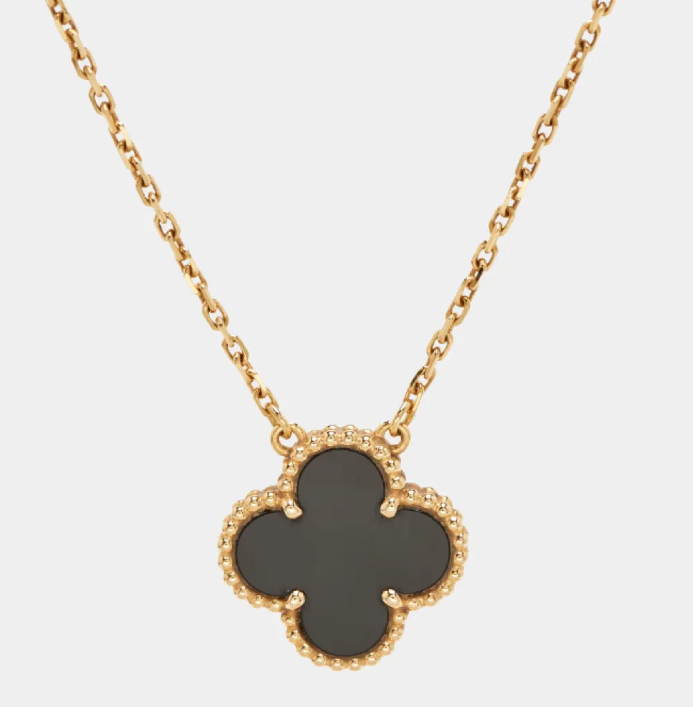 Van Cleef & Arpels 梵克雅宝复古黑色四叶草项链