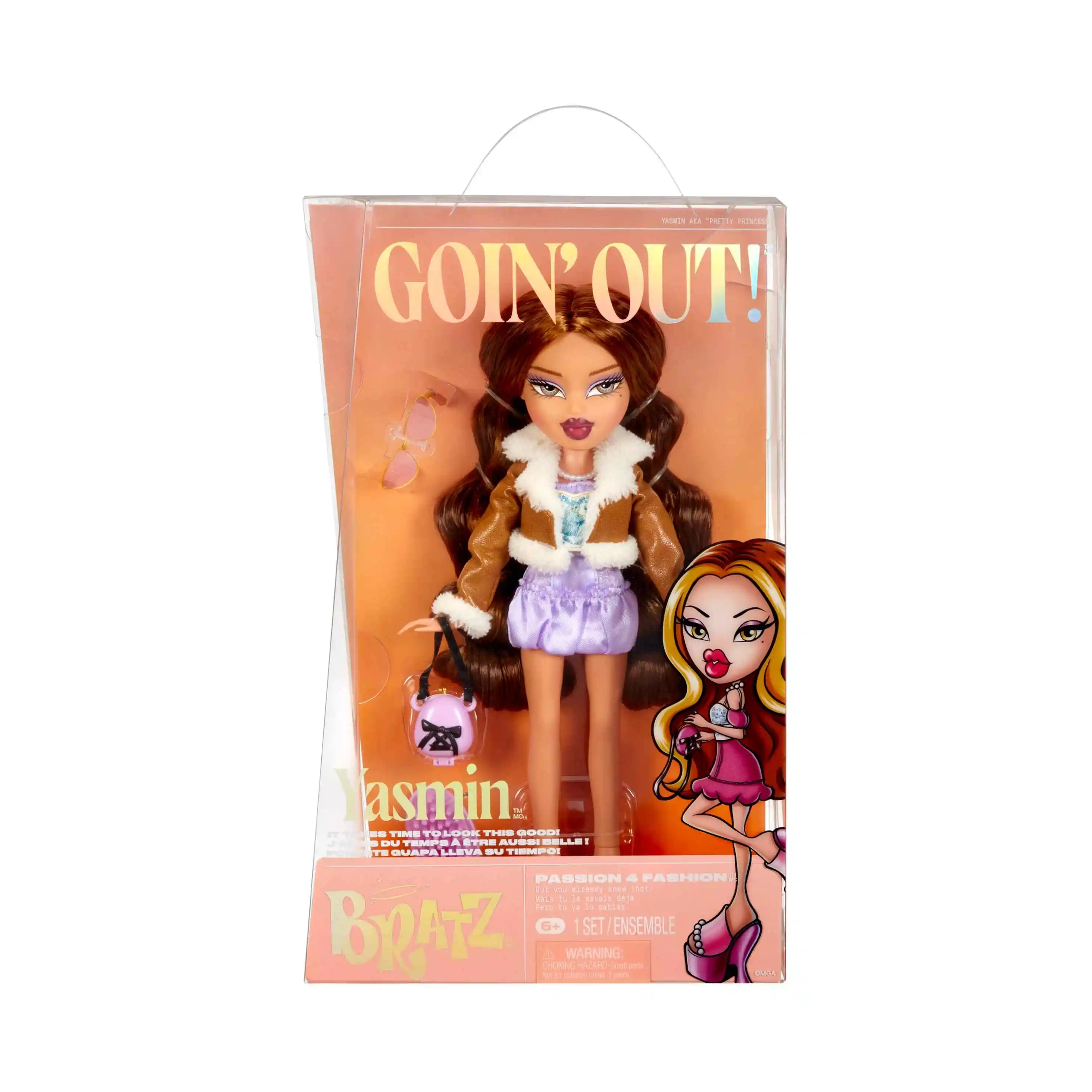 Bratz Goin' Out 时尚娃娃Yasmin 过家家玩具套装 女孩生日礼物