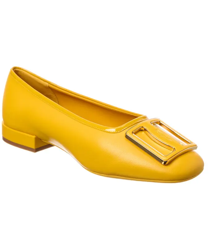 Ferragamo Myrna 皮革芭蕾舞平底鞋