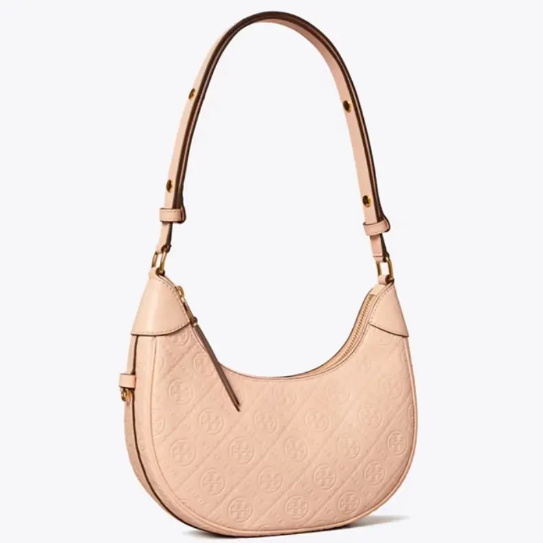 Tory Burch 汤丽柏琦 皮革老花半月包