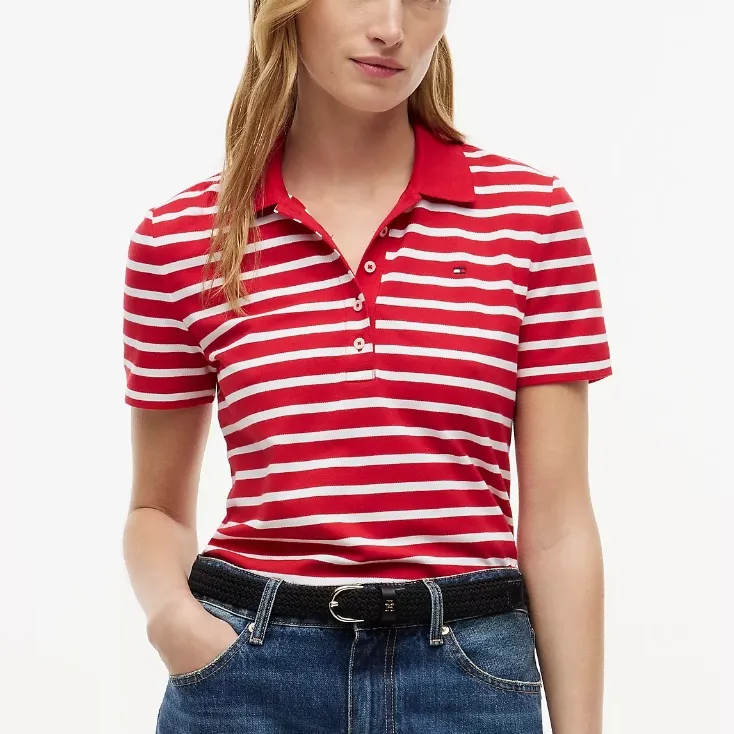 TOMMY HILFIGER 徽标条纹Polo衫