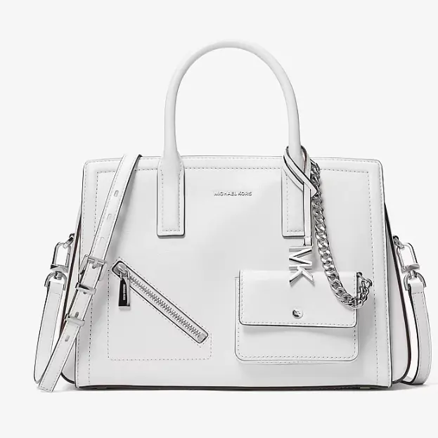 孟子义同款白色！Michael Kors Laila 中号手提包 带卡包