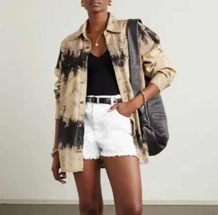 ISABEL MARANT Lesia 毛边镂空牛仔短裤