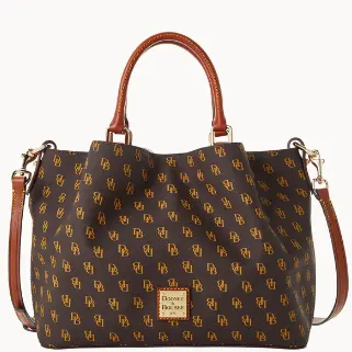 Dooney & Bourke 徽标印花手提斜挎包