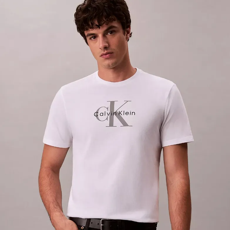 Calvin Klein 男款经典徽标T恤