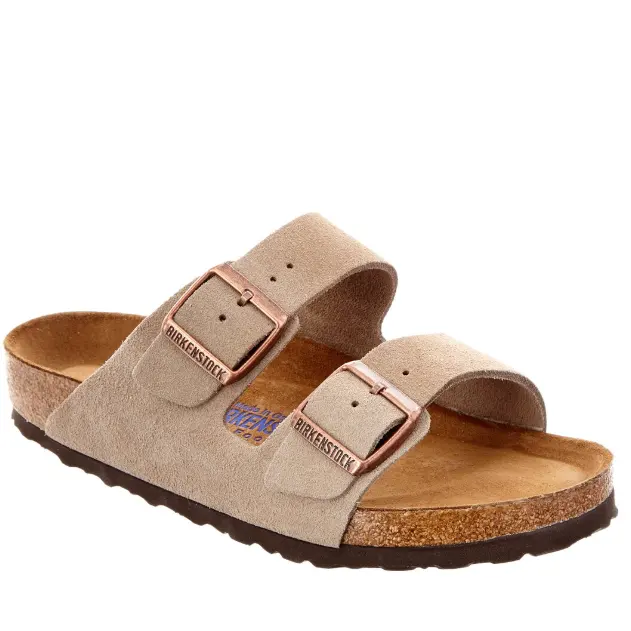 Birkenstock 博肯 Arizona 软木鞋床麂皮凉鞋