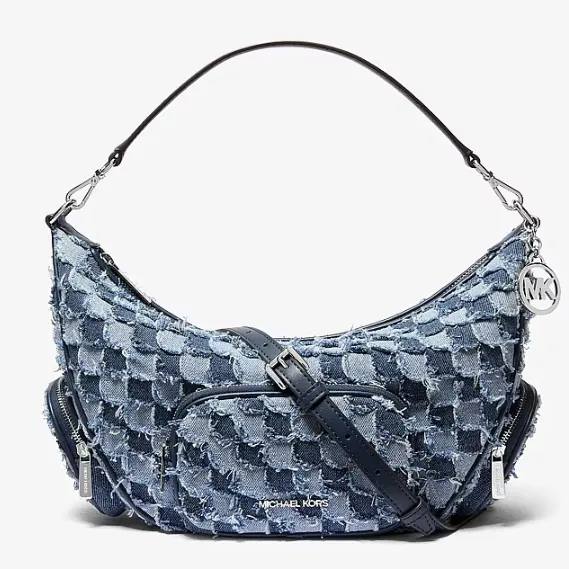 Michael Kors Merritt 中号牛仔棋盘格单肩包